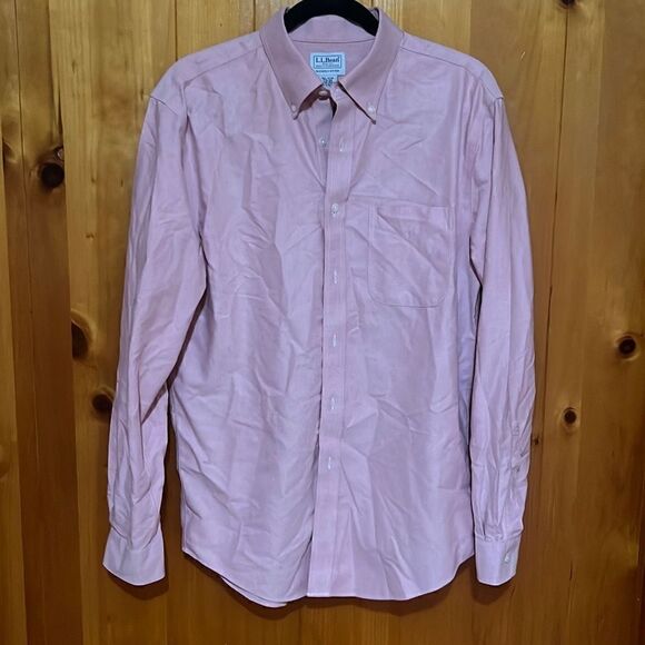 L.L.Bean Men's Wrinkle-Free Classic Oxford Cloth Shirt Slightly Fitted 15 1/2-34 - Picture 1 of 6